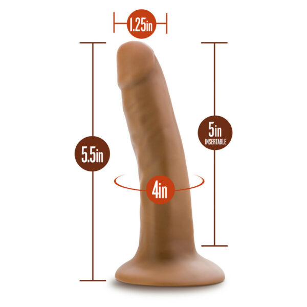 Dr. Skin 5.5" Cock With Suction Cup Mocha - Image 3