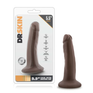 Dr. Skin 5.5" Cock With Suction Cup Chocolate
