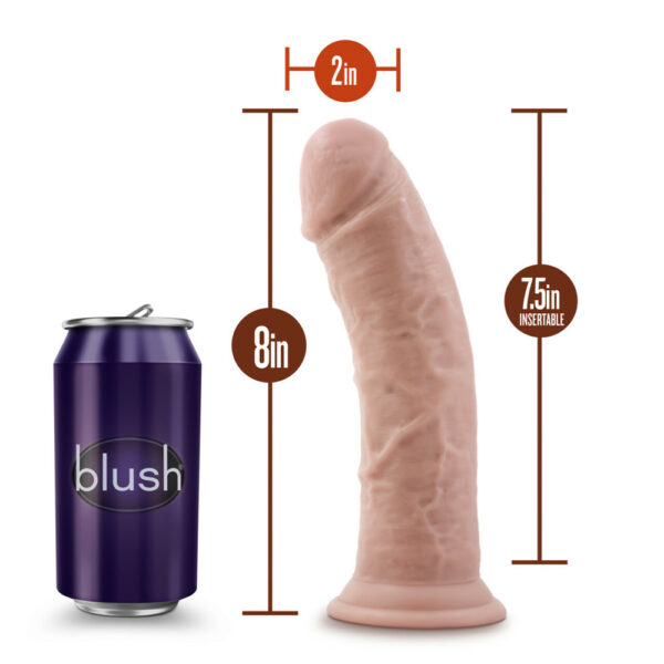 Dr. Skin 8" Cock With Suction Cup Vanilla - Image 3