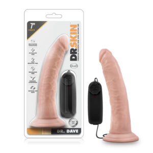Dr. Skin Dr. Dave 7" Vibrating Cock With Suction Cup Vanilla