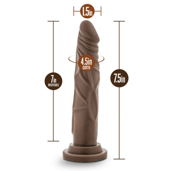 Dr. Skin Realistic Cock Basic 7.5 Chocolate - Image 3