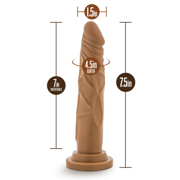 Dr. Skin Realistic Cock Basic 7.5 Mocha - Image 3