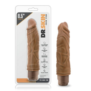 Dr. Skin Cock Vibe 10 8.5" Vibrating Cock Mocha