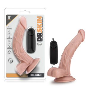 Dr. Skin Dr. Sean 8" Vibrating Cock With Suction Cup Vanilla