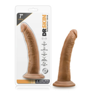 Dr. Skin 7" Cock With Suction Cup Mocha