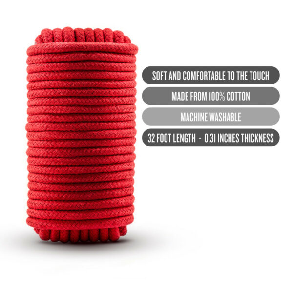 Temptasia Bondage Rope 32Ft Red - Image 2