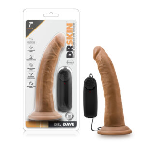 Dr. Skin Dr. Dave 7" Vibrating Cock With Suction Cup Mocha