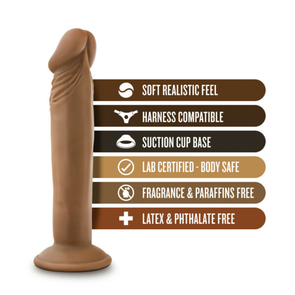 Dr. Skin Dr. Small 6" Dildo Mocha - Image 2