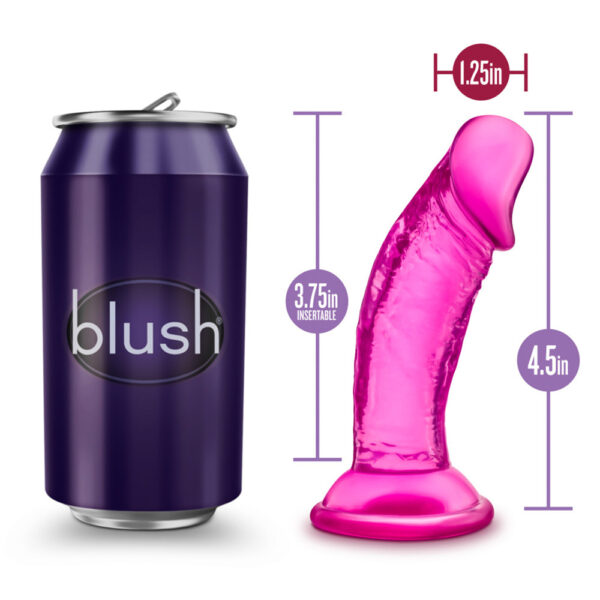 B Yours Sweet N' Small 4" Dildo With Suction Cup Pink - Image 3