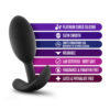 Luxe Wearable Vibra Slim Plug Medium Black - Image 2