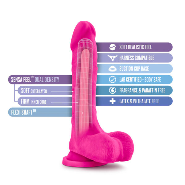 Au Naturel Bold Thrill 8.5" Dildo Pink - Image 2