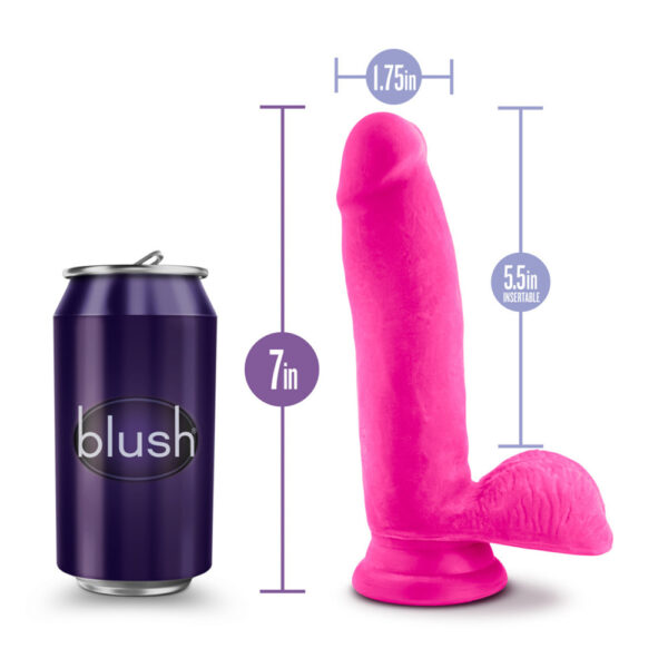 Au Naturel Bold Pleaser 7" Dildo Pink - Image 3