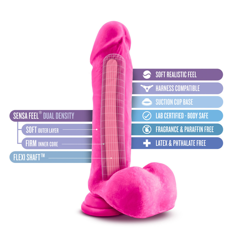 Au Naturel Bold Hero 8" Dildo Pink 2 Au Naturel Bold Hero 8" Dildo Pink - Image 2