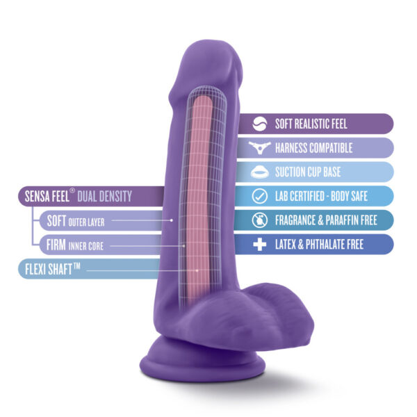 Au Naturel Bold Delight 6" Dildo Purple - Image 2