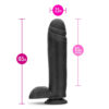 Au Natual Bold Huge 10.5" Dildo Black - Image 3