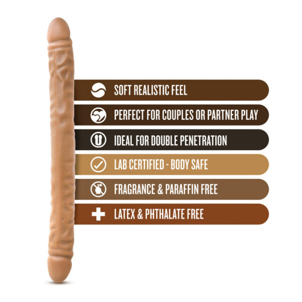 Dr. Skin 18" Double Dildo Mocha - Image 2
