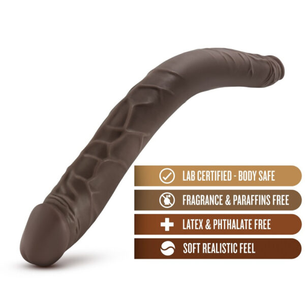 Dr. Skin 16" Double Dildo Chocolate - Image 2