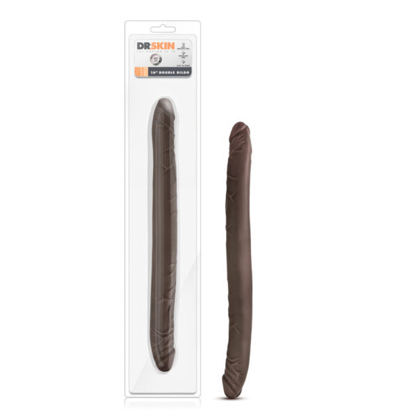 Dr. Skin 16" Double Dildo Chocolate
