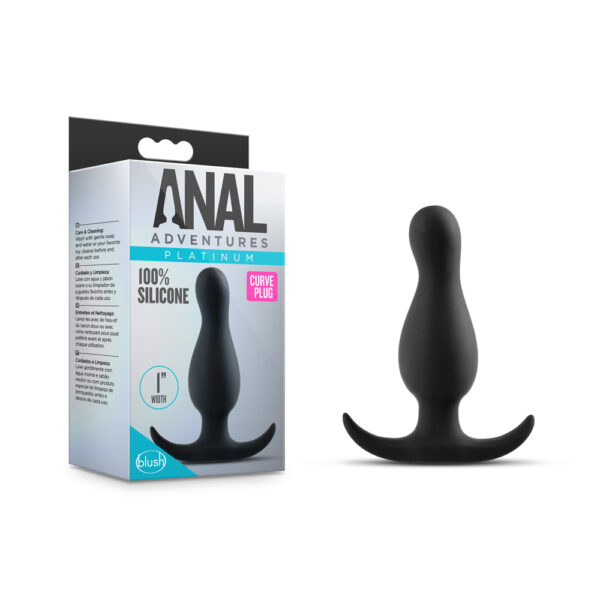 Anal Adventures Platinum Curve Plug Black