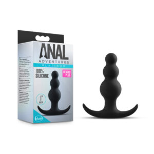 Anal Adventures Platinum Beaded Plug Black