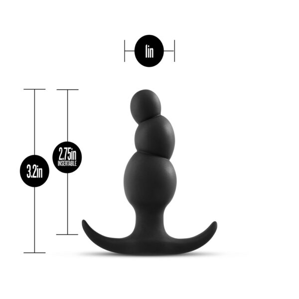 Anal Adventures Platinum Stacked Plug Black - Image 3