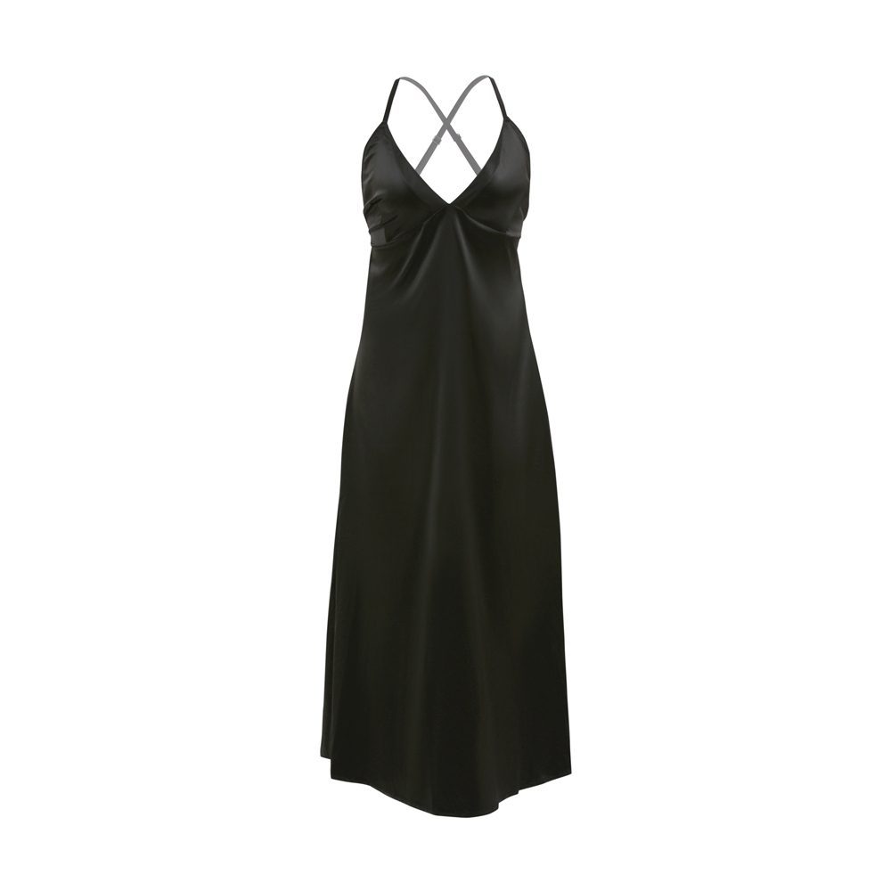 Olive Satin Slip Dress With Lace Up Back - Medium (Garment Only - No Box) 3 Olive Satin Slip Dress With Lace Up Back - Medium (Garment Only - No Box) - Image 3