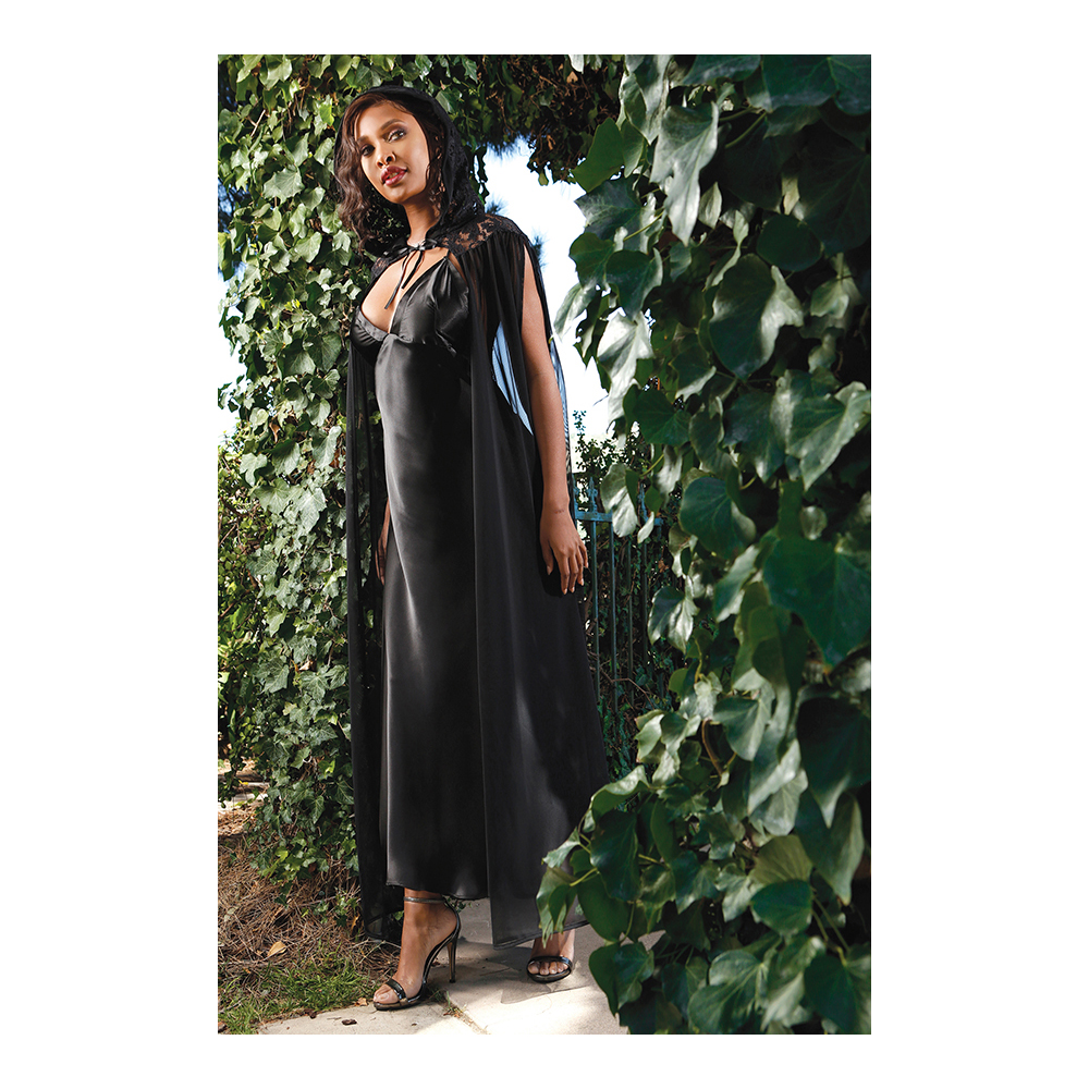 Emmy Lace And Mesh Hooded Cape - XL (Garment Only - No Box) 1 Emmy Lace And Mesh Hooded Cape - XL (Garment Only - No Box)