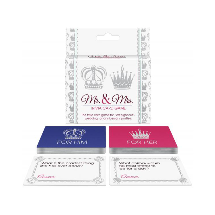 Mr. And Mrs. Trivia Card Game 1 Mr. And Mrs. Trivia Card Game