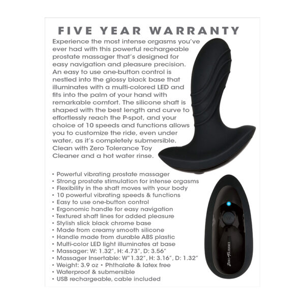 The Gentleman Black Prostate Massager - Image 2