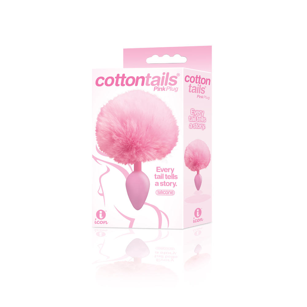 The 9's Cottontails Silicone Bunny Tail Butt Plug Pink 1 The 9's Cottontails Silicone Bunny Tail Butt Plug Pink