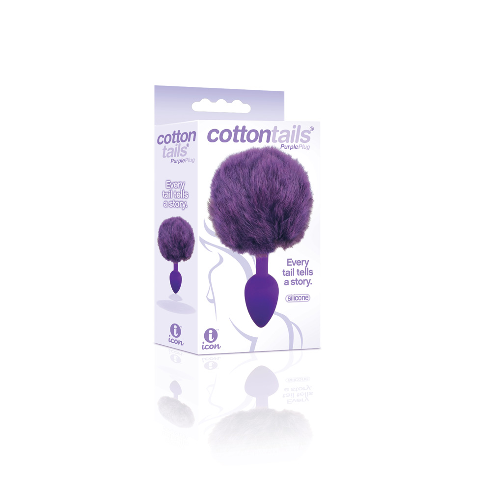 The 9's Cottontails Silicone Bunny Tail Butt Plug Purple 1 The 9's Cottontails Silicone Bunny Tail Butt Plug Purple