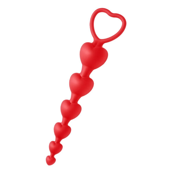 Frisky Sweet Heart Silicone Anal Beads - Image 2