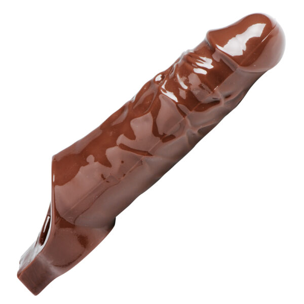 Size Matters Really Ample Penis Enhancer Sheath Brown - Image 2