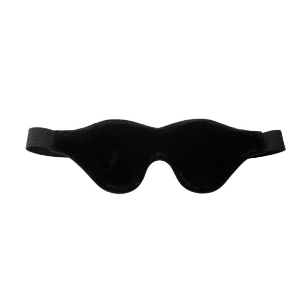 Strict Black Fleece Lined Blindfold - Image 3