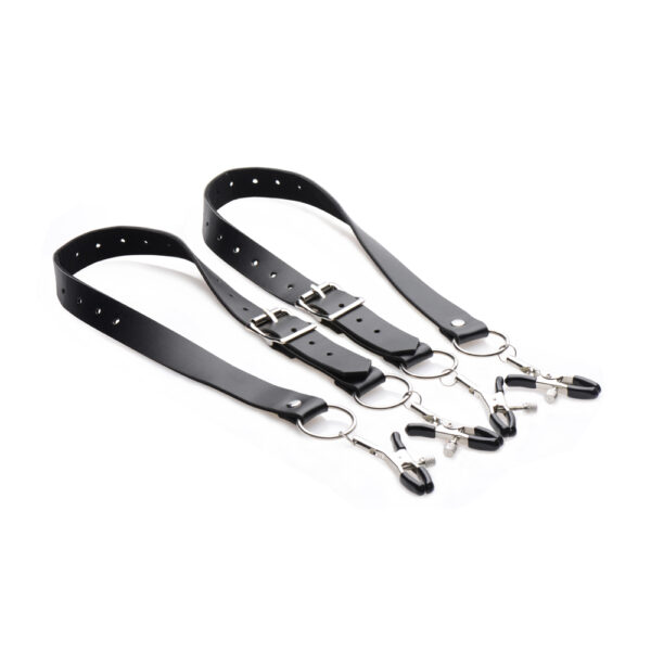 Master Series Spread Labia Spreader Straps With Clamps - Image 2