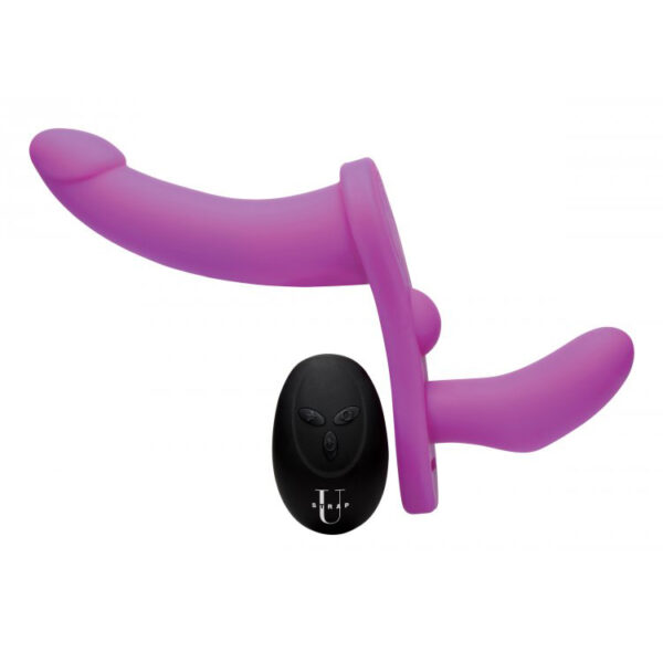 Strap U Double Take Purple 10X Vibrating Double Penetration Strap-On Harness - Image 2
