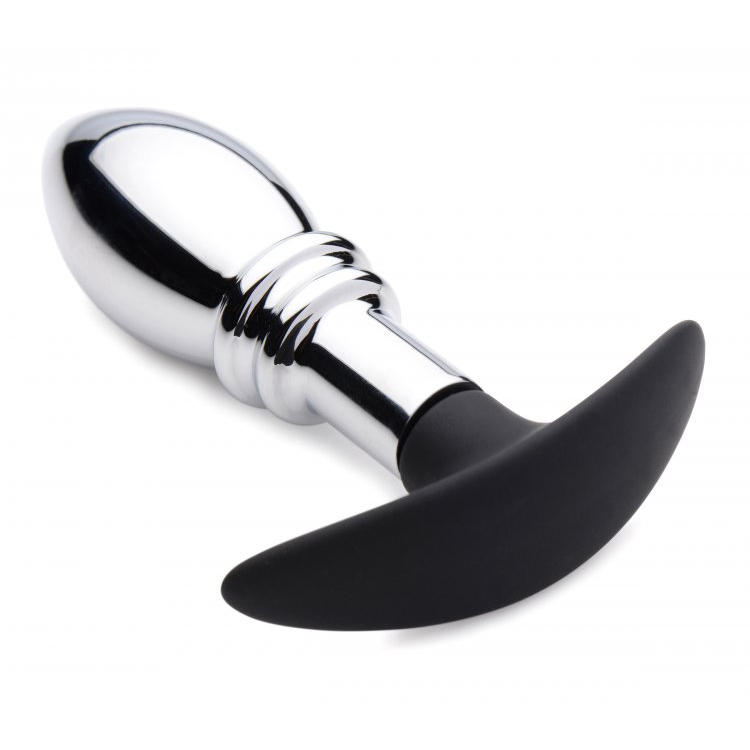 Master Series Dark Stopper Metal & Silicone Anal Plug 2 Master Series Dark Stopper Metal & Silicone Anal Plug - Image 2