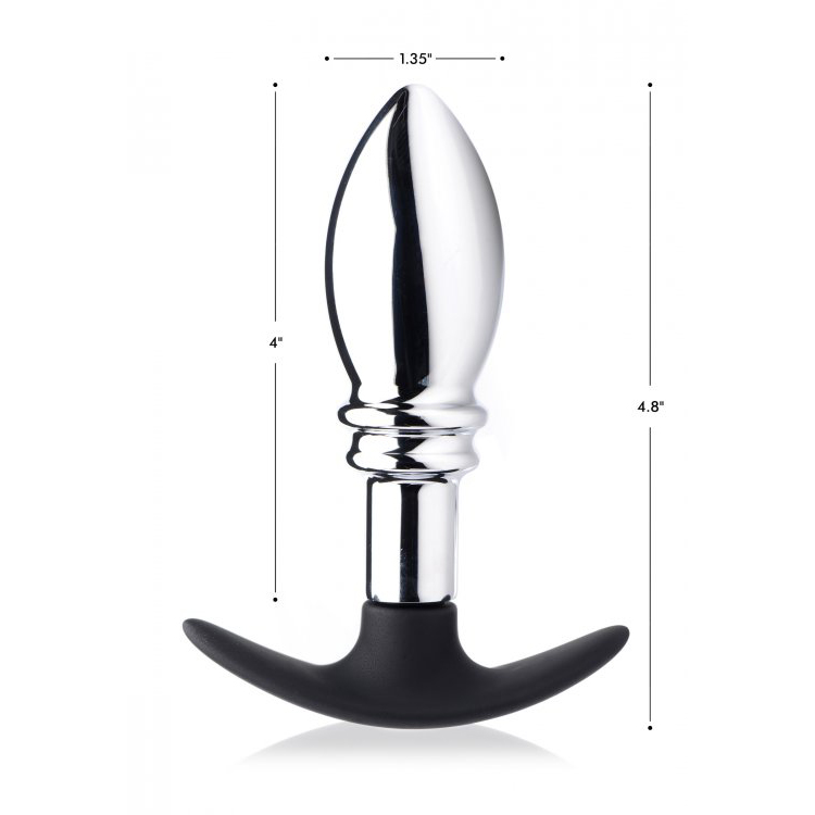 Master Series Dark Stopper Metal & Silicone Anal Plug 3 Master Series Dark Stopper Metal & Silicone Anal Plug - Image 3