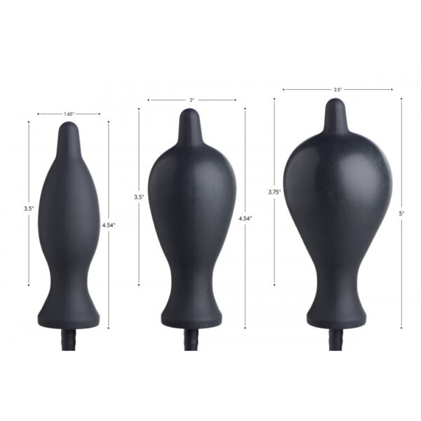 Master Series Dark Inflator Silicone Inflatable Plug - Image 3