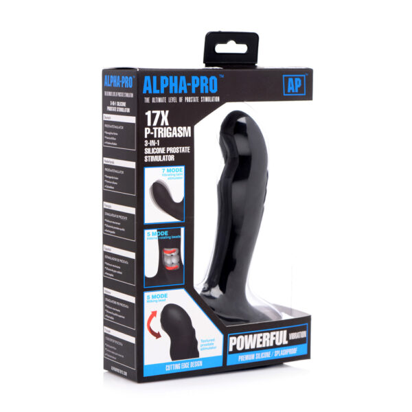 Alpha-Pro 17X P-Trigasm 3-In-1 Silicone Prostate Stimulator