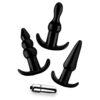 Frisky Thrill Trio Anal Plug Set Black - Image 2