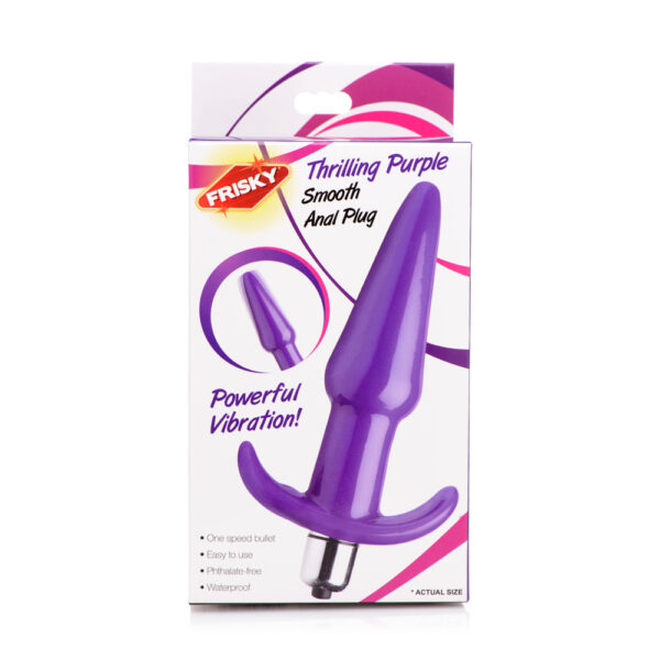 Frisky Thrilling Purple Smooth Anal Plug - Image 3