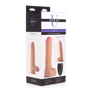 Strap U Real Thrust Thrusting And Vibrating Silicone Dildo
