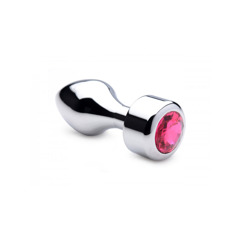 Booty Sparks Hot Pink Gem Weighted Anal Plug Large 2 Booty Sparks Hot Pink Gem Weighted Anal Plug Large - Image 2