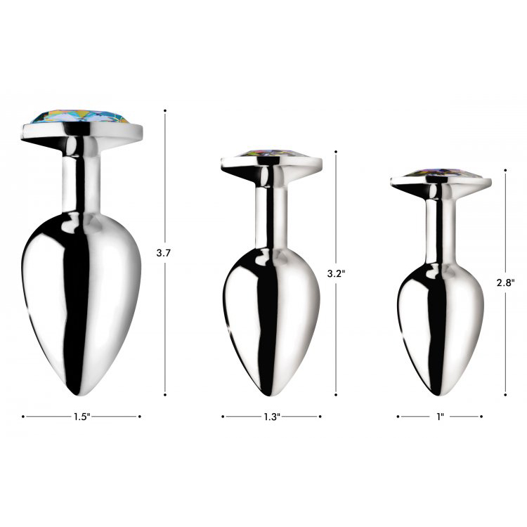 Booty Sparks Rainbow Prism Gem Anal Plug Large 3 Booty Sparks Rainbow Prism Gem Anal Plug Large - Image 3