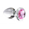 Booty Sparks Pink Gem Glass Anal Plug Small - Image 2