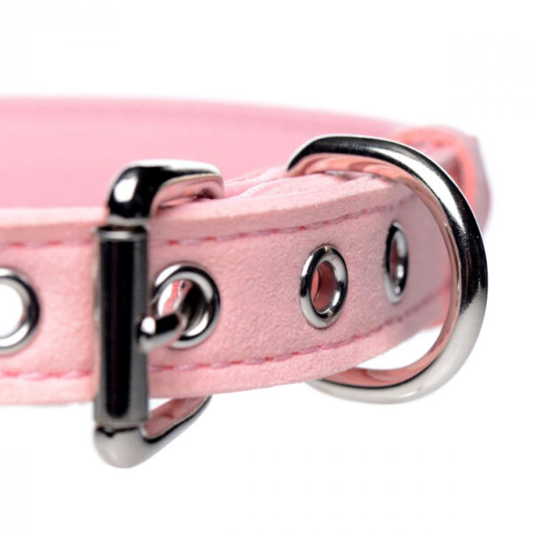 Master Series Golden Kitty Cat Bell Collar Pink/Silver - Image 3
