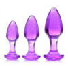 Booty Sparks Glitter Gem Anal Plug Set Purple - Image 2