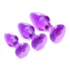 Booty Sparks Glitter Gem Anal Plug Set Purple - Image 3