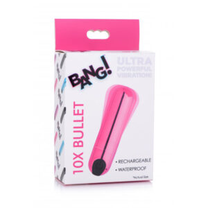 Bang! 10X Rechargeable Vibrating Metallic Bullet Pink